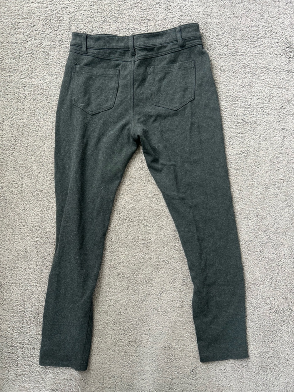 Active USA Dark Charcoal Jegging Pants Jean-Style Pockets Stretchy Knit Size S - Picture 7 of 8